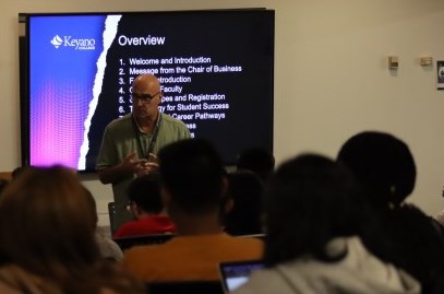 students in large classroom