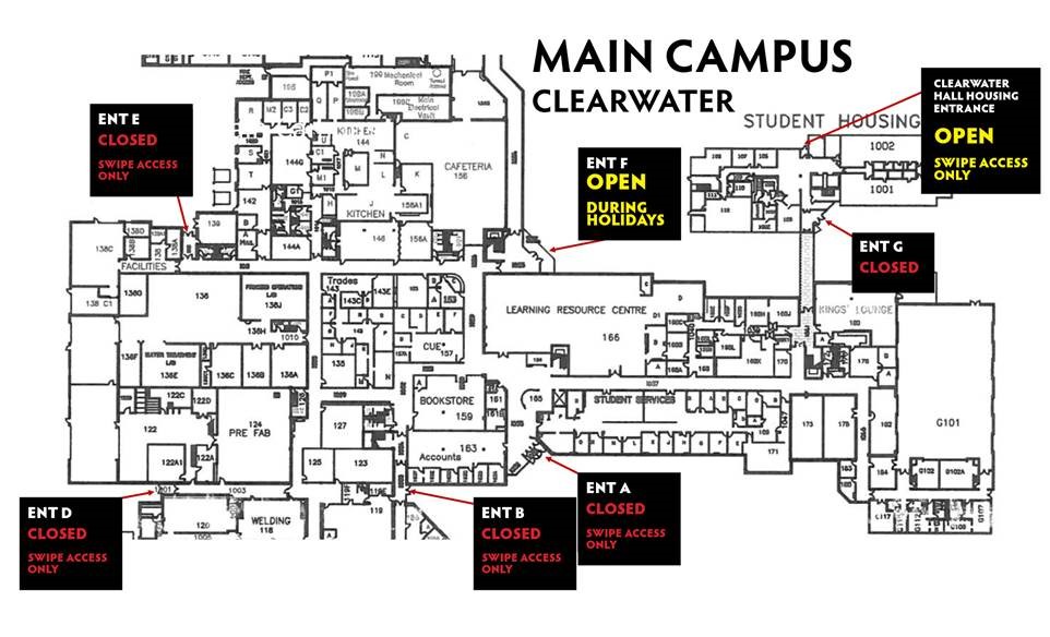 map of college entrances